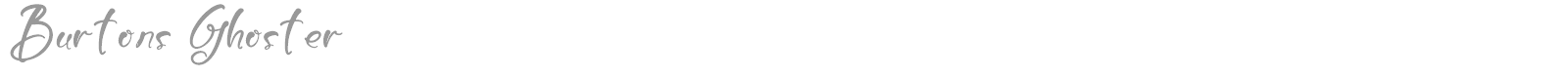 Burtons Ghoster font preview